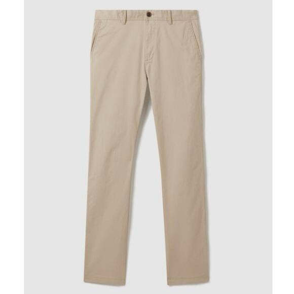 REISS Men's 34 Cotton Casual Chino Trouser Pants Brown Khaki Tan Senator - Picture 2 of 13